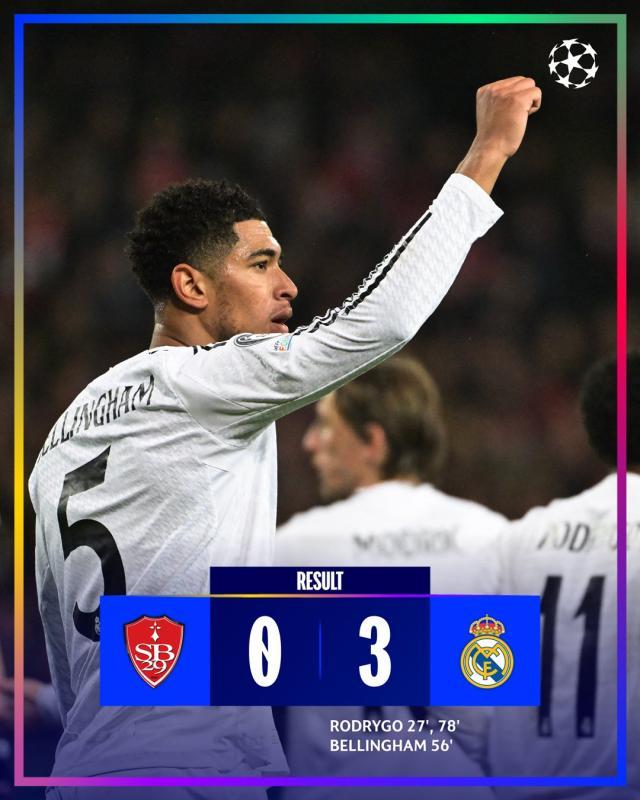 华体会体育官方网-【欧冠】皇马3比0客胜布雷斯特，罗德里戈梅开二度